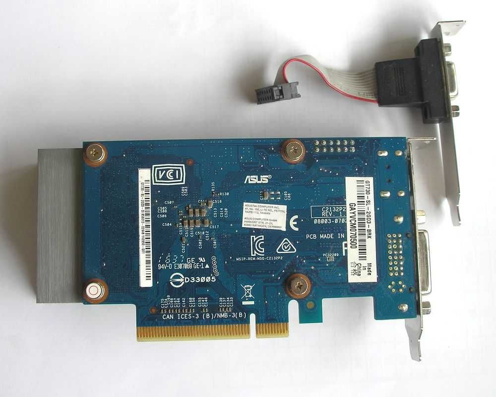 Видеокарта NVidia GeForce GT 730 (2 ГБ DDR3) низкопрофильная