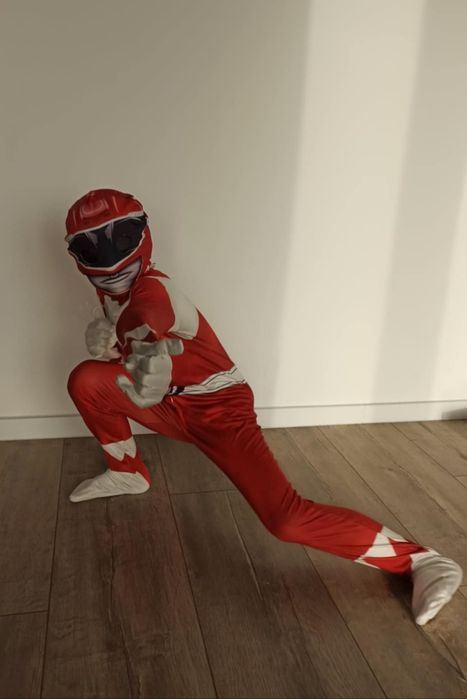 Nowy strój, kostium Czerwonego Power Rangers Jason (Rozm.120)