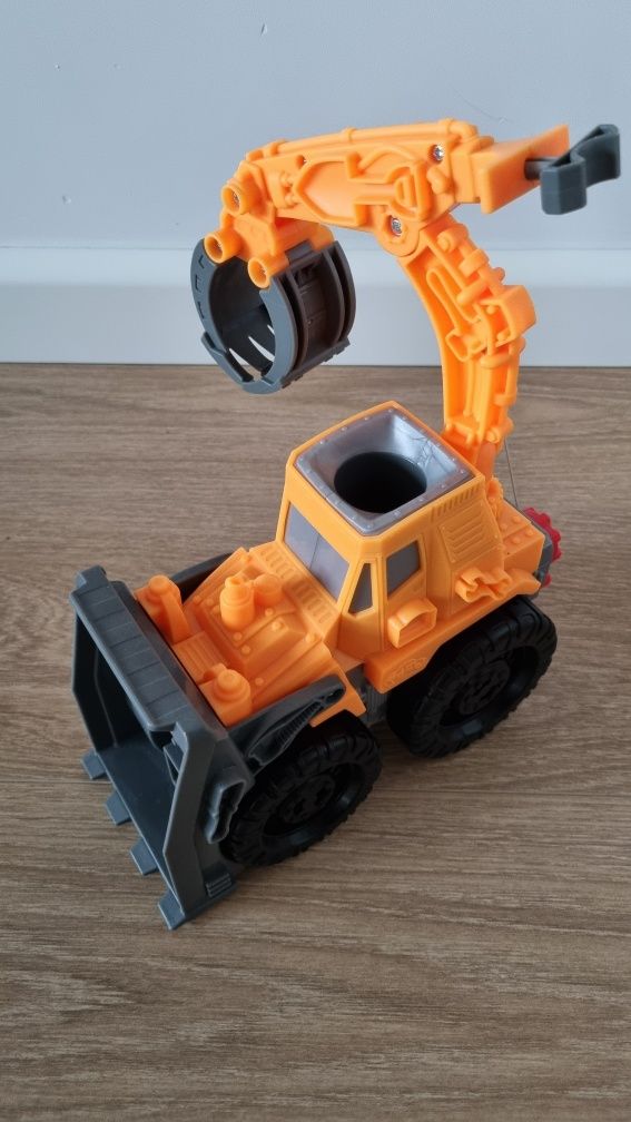 Koparka spychacz pomarańczowa Play Doh spycharka