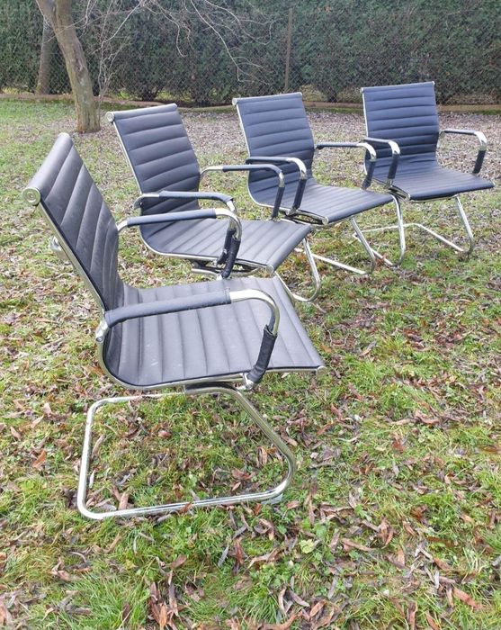 Fotele chromowane krzesla fotele biurowe ergonomiczne profilowane konf