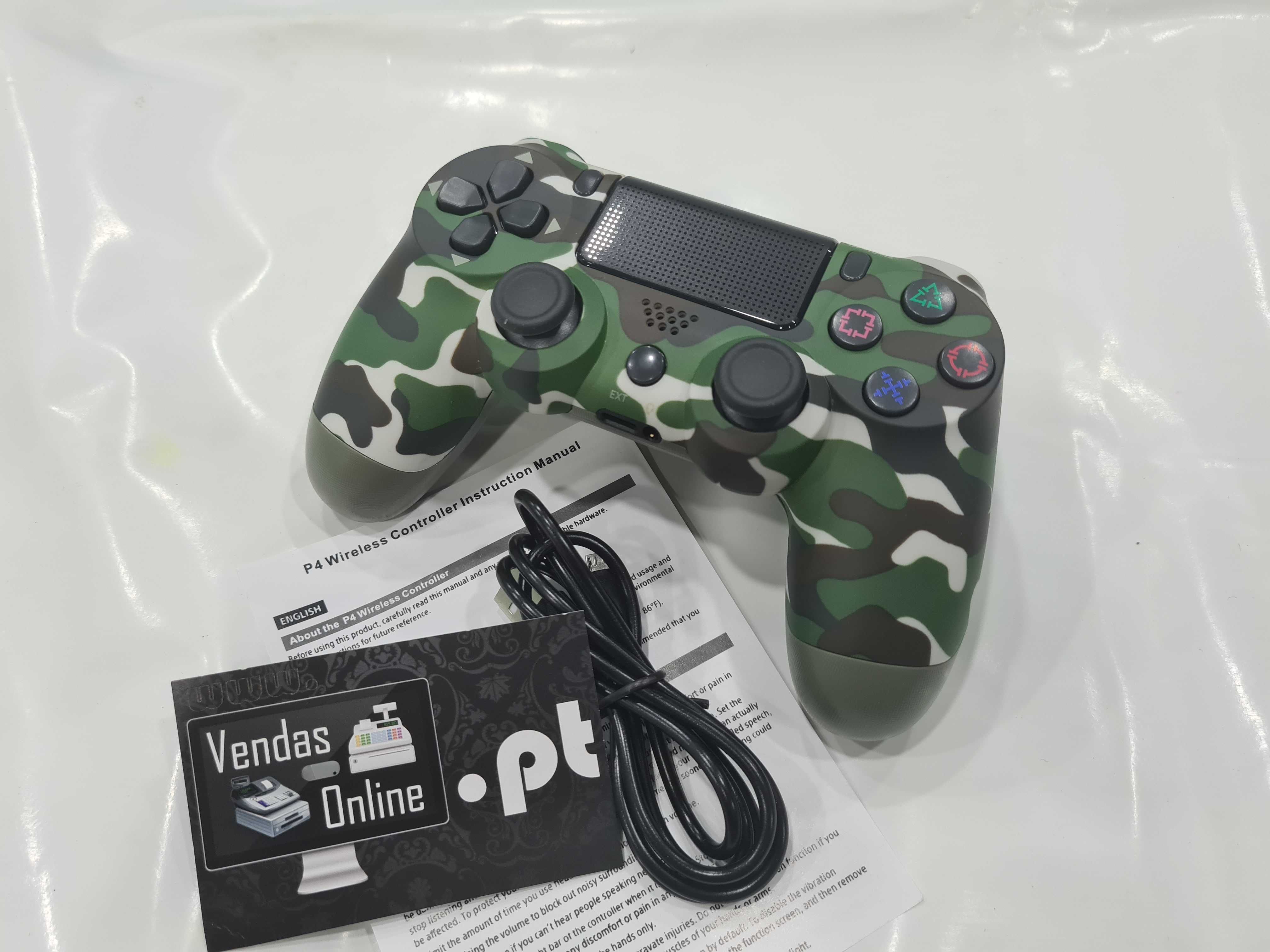 Comando PS4 Controlador Wireless SEM FIOS Verde Tropa NOVO