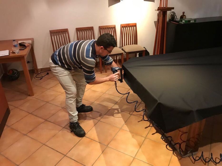 Panos Snooker Serviços de desmontagem e montagem colocação de pano