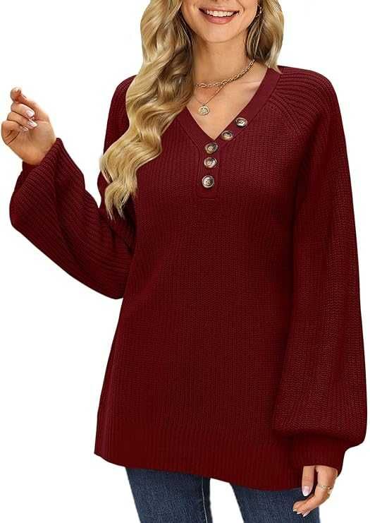 Swetr casual bordowy rozm. XL