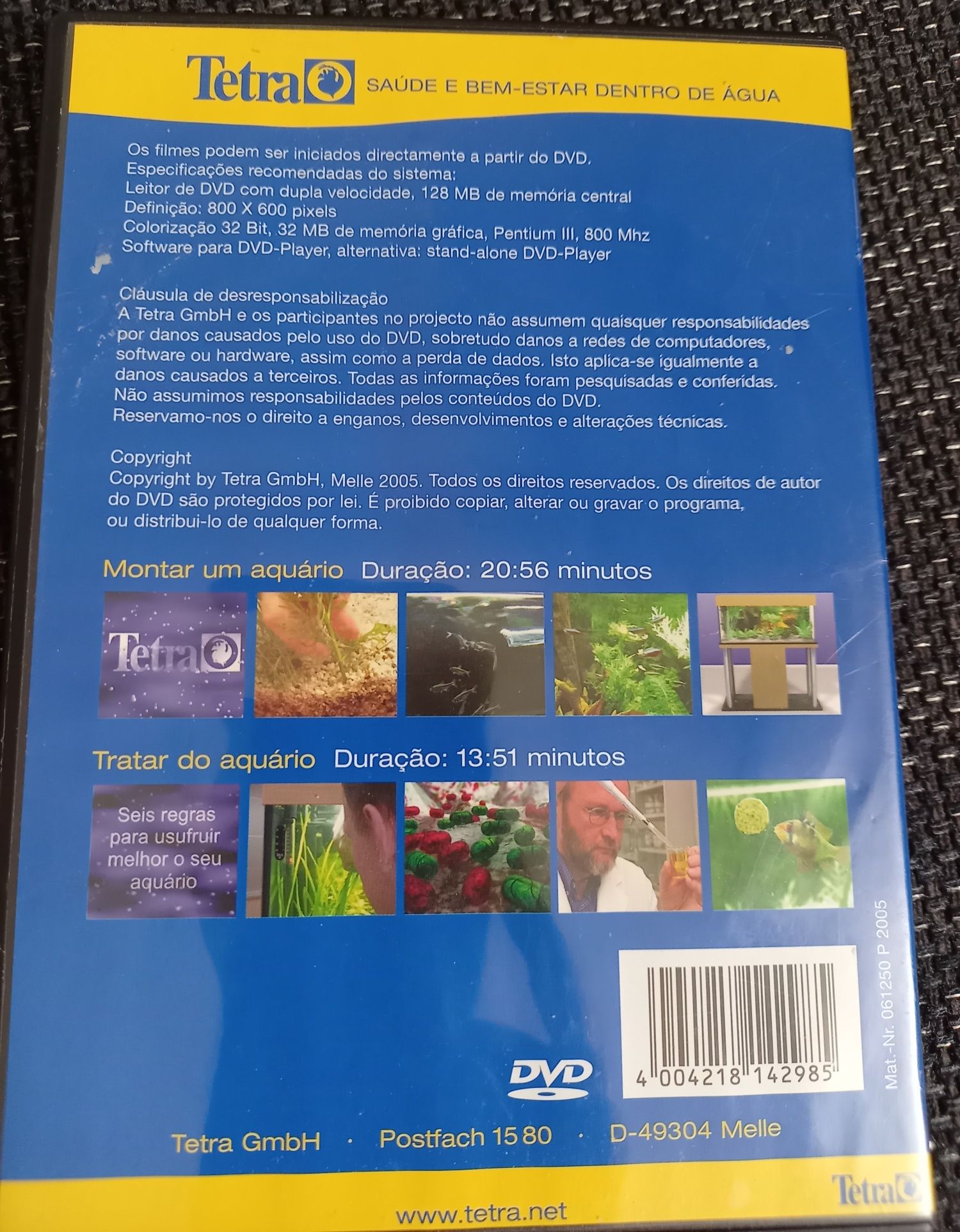 DVD Montar tratar um aquário