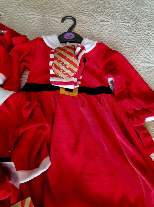 vestidos de natal 6-9 , 9-12 e 12-18