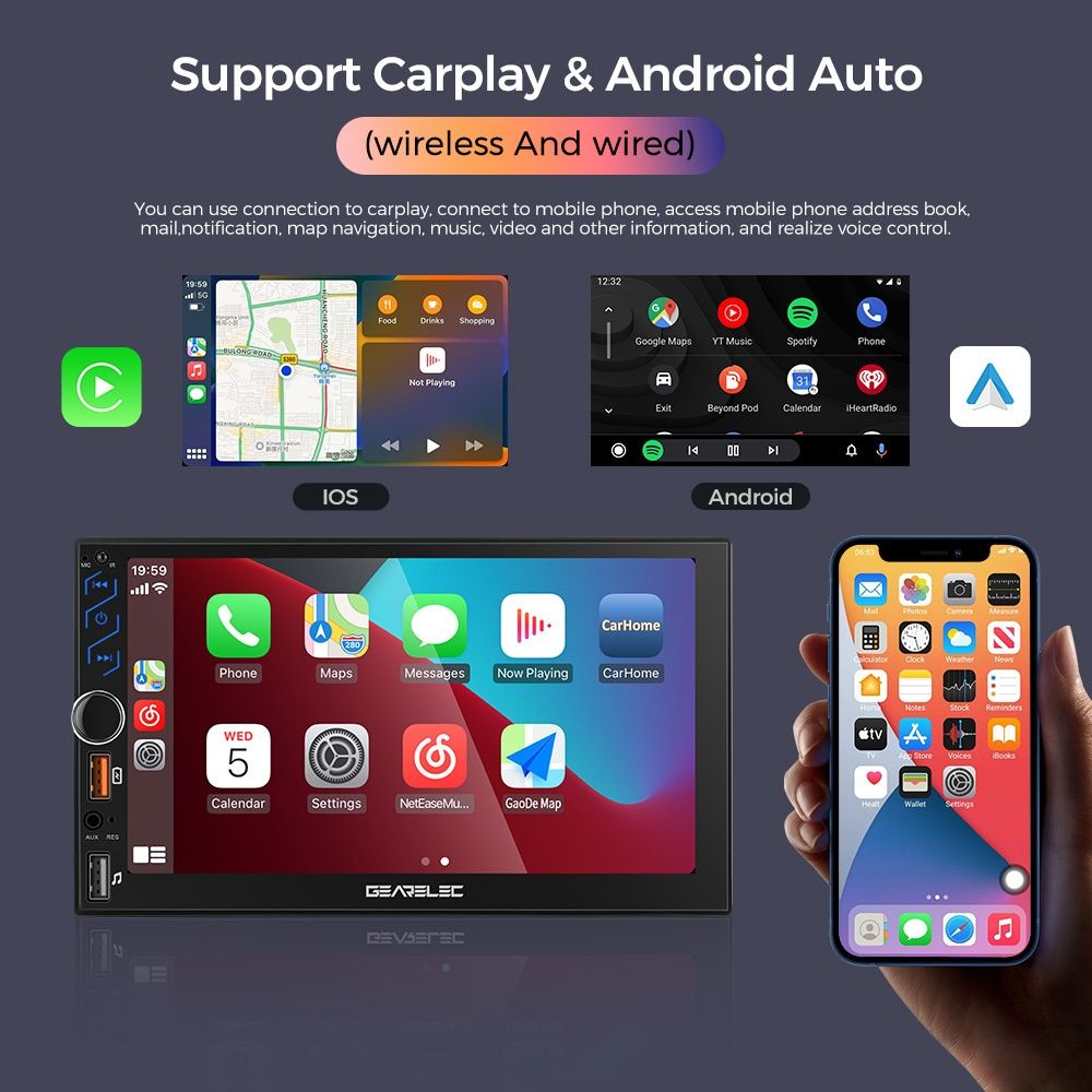 Radio Nawigacja 2din  Android 2/32gb Carplay, Android Auto