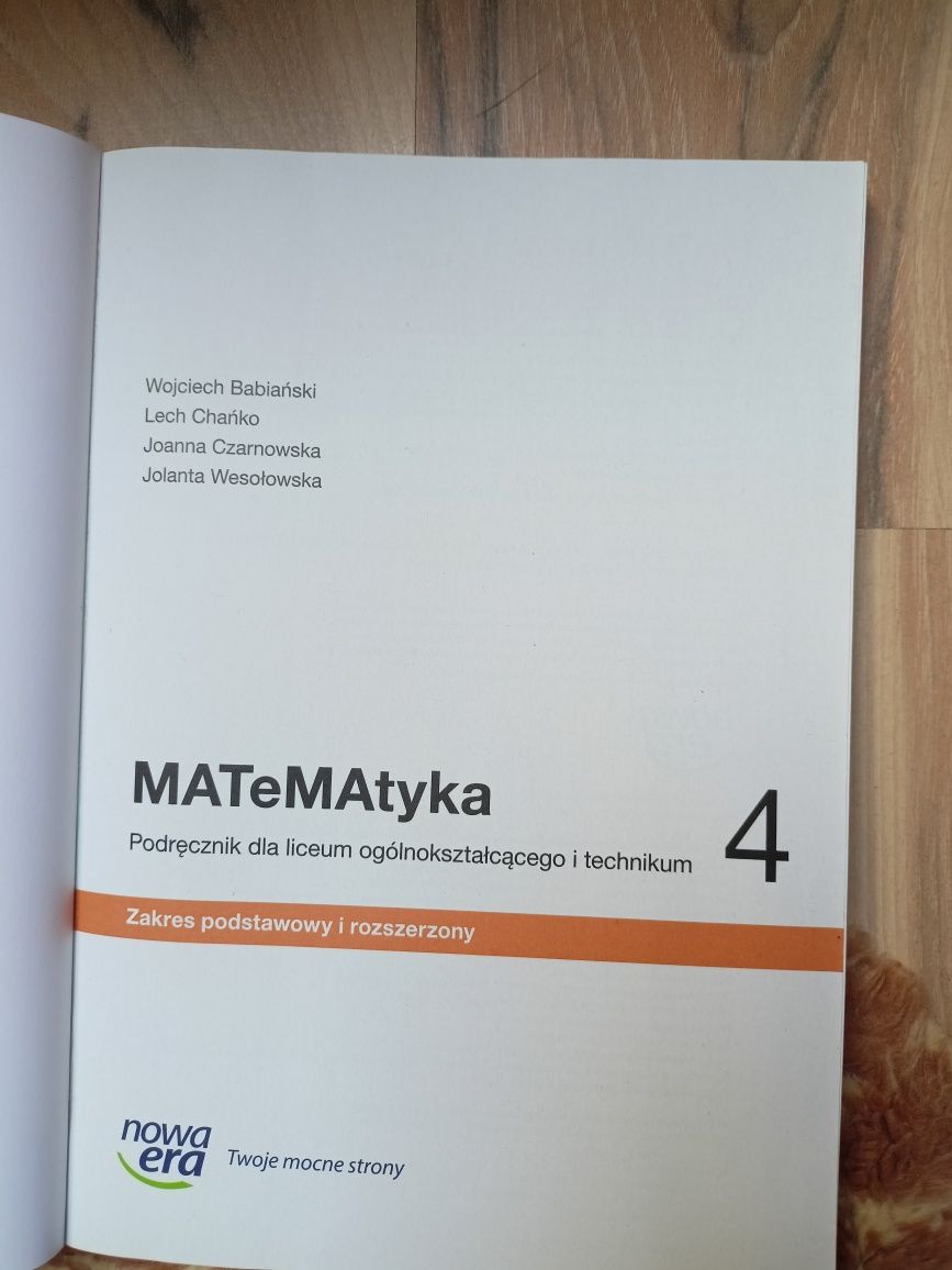 Matematyka 4, podręcznik do liceum i technikum