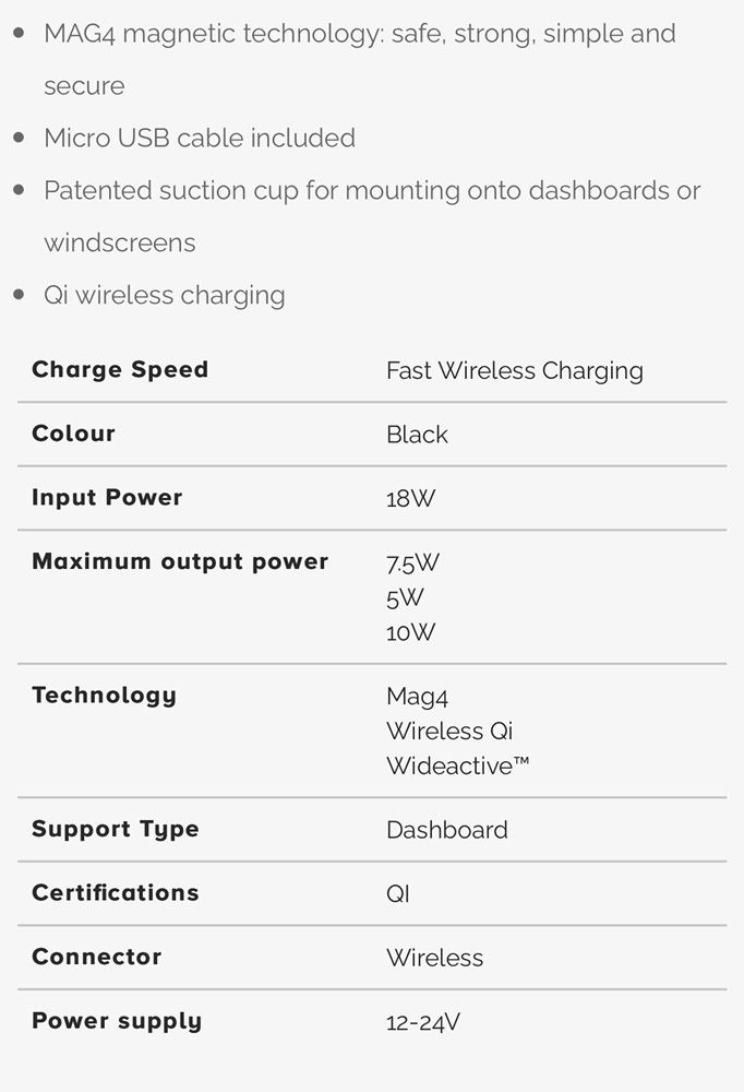 Carregador carro wireless novo