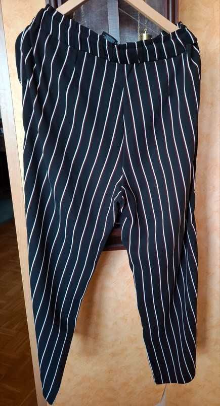 Lekkie zwiewne spodnie na gumkę H&M 42 3 kolory w paski