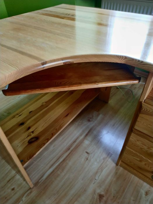 Biurko Narożne Meble Sosna Drewno DOKTÓR