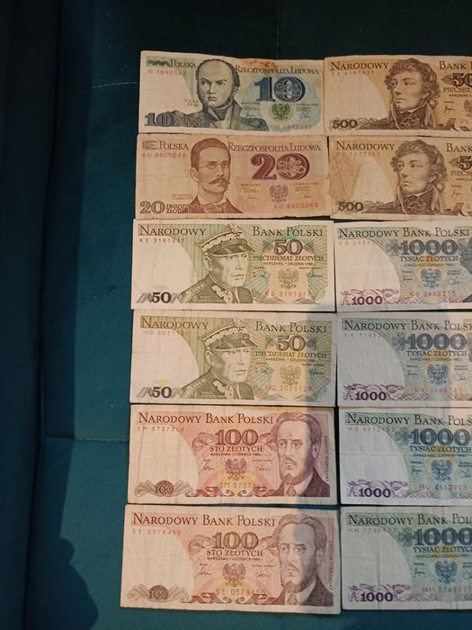 Banknoty PRL,obiegowe