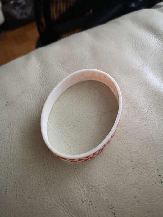 Gumowa bransoletka Polska biało czerwoni