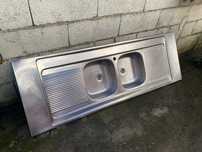 Banca de Inox com duas pias