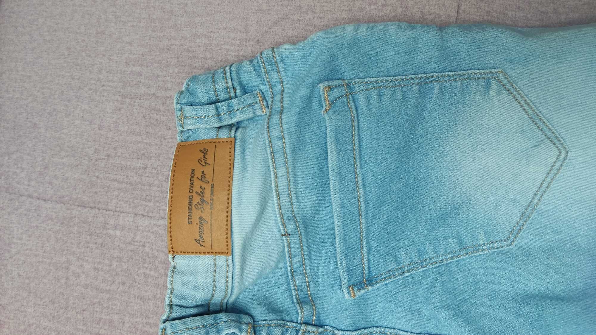 Krótkie spodenki jeans NOWE 140