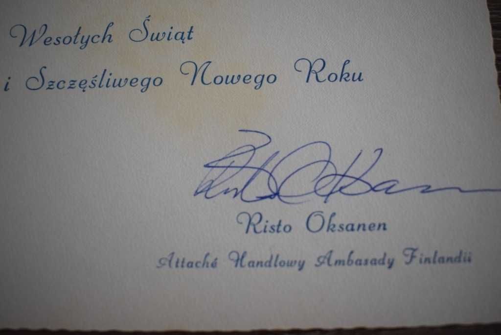 Kartka świąteczna - Attache Handlowy Ambasady Finlandii