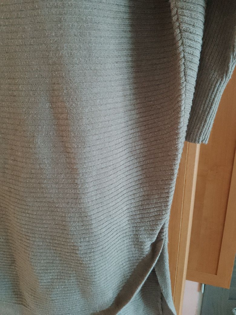 Sweter damski długi rozmiar S M kawa z mlekiem