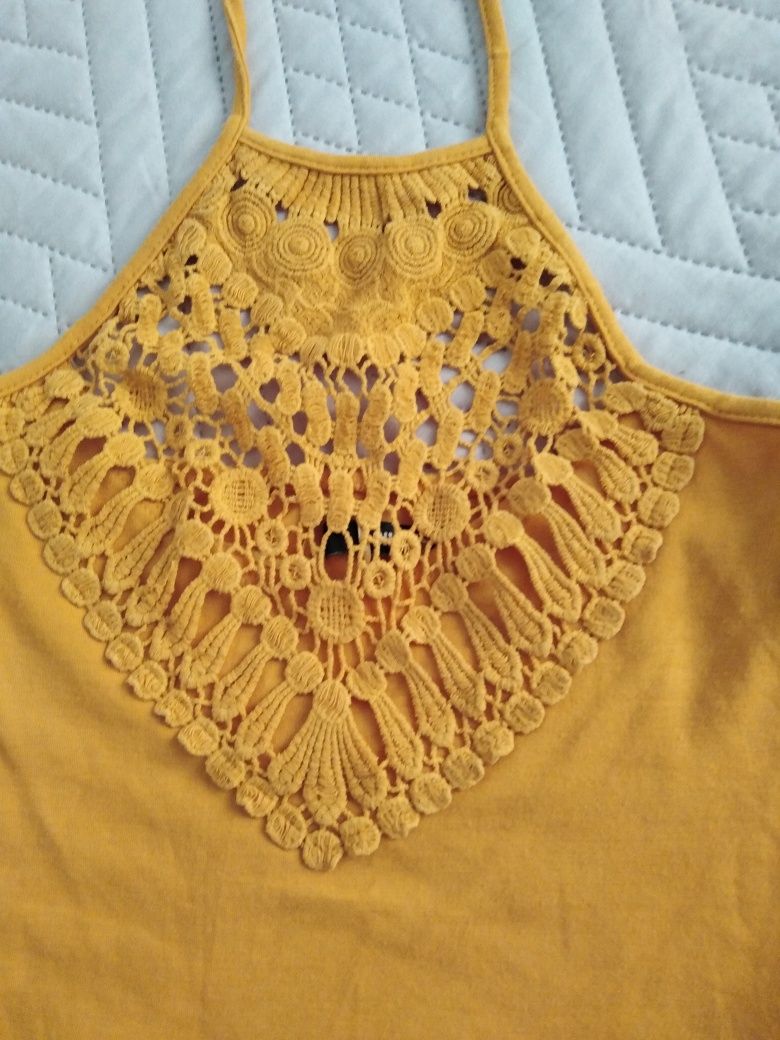 Top damski musztardowym Bik Bok S