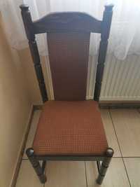Komplet 8 drewnianych krzeseł w ładnym obiciu stylowe OKAZJA