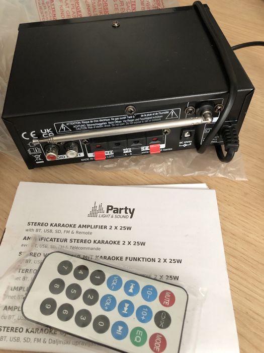 Amplificador karaoke com bluetooth