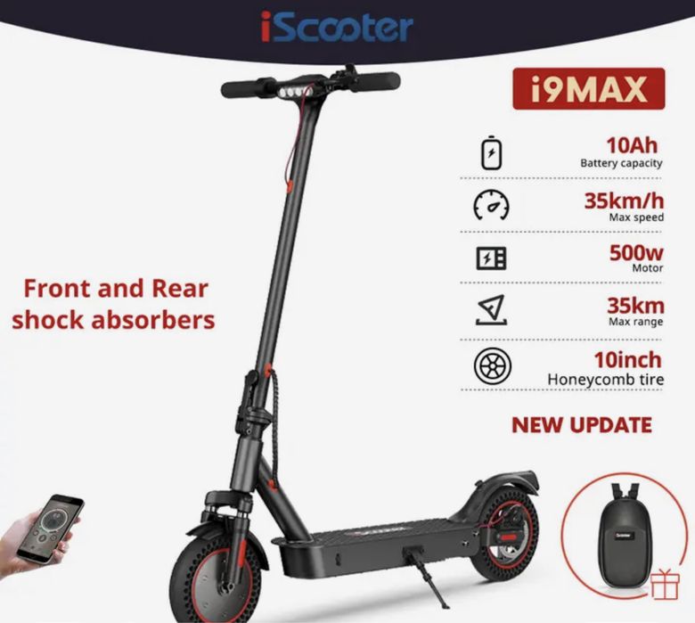 Hulajnoga elektryczna iScooter i9Max NOWA! 35km/h