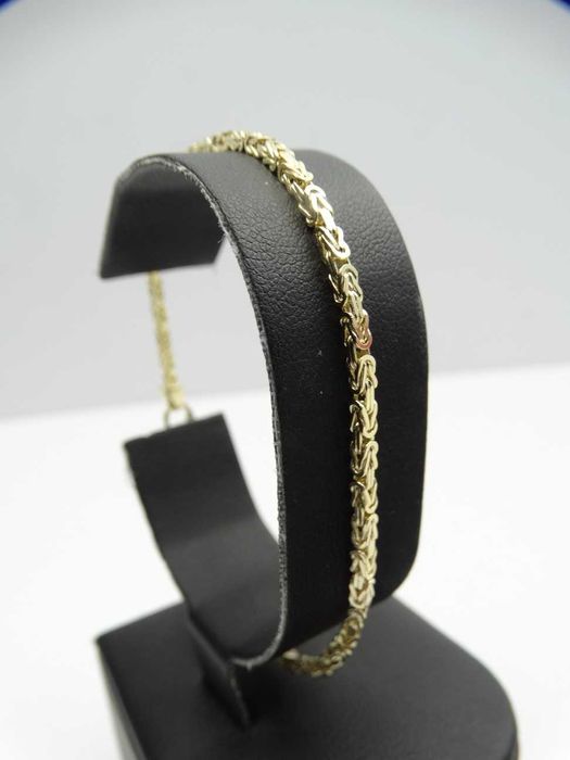 Piękna Złota Bransoletka Królewska 7,13g P585 20,5cm 2mm