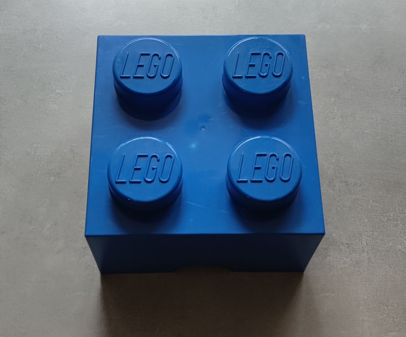 Pojemnik organizer klocek LEGO pudełko ciemny niebieski 25x25x18
