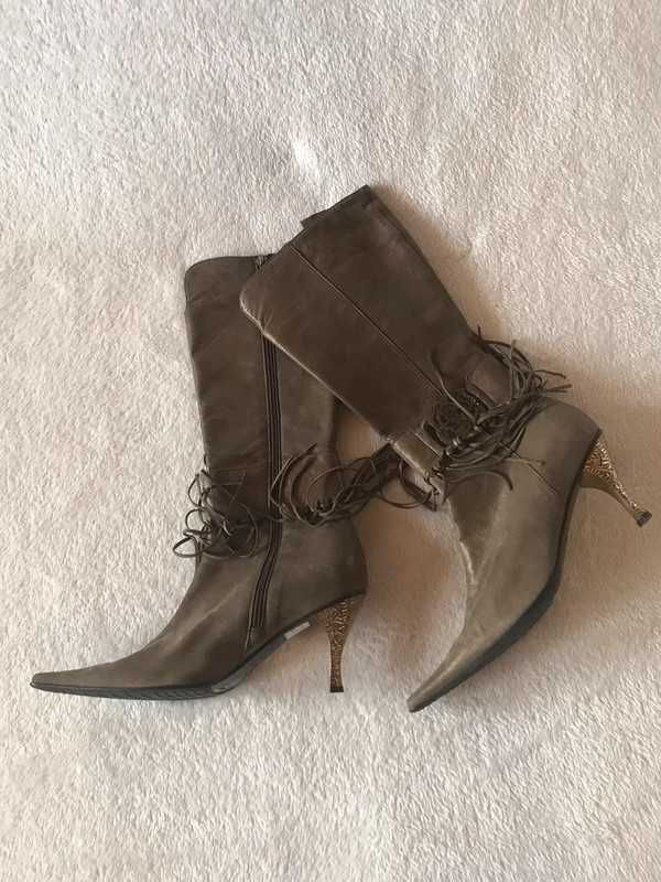 Kozaki kowbojki Nando Muzi 39.5 szpic Vintage