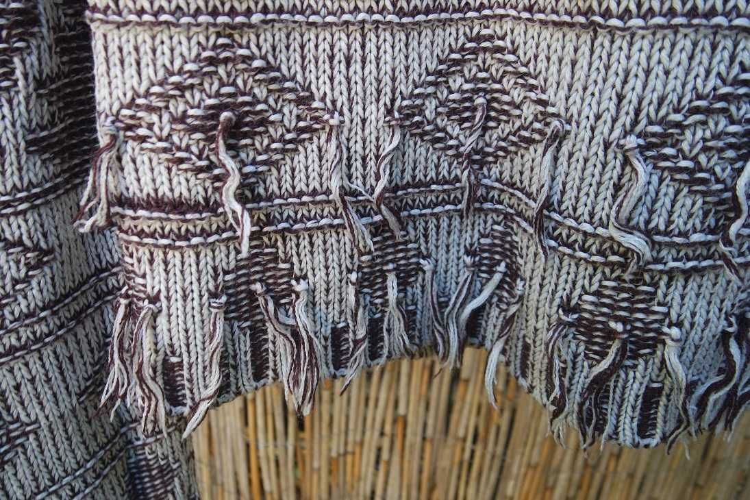 Vero Moda sweter sweterek boho wzór frędzle modny S/M