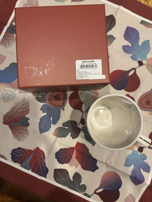 Caneca e guardanapo figo Loja do gato Preto