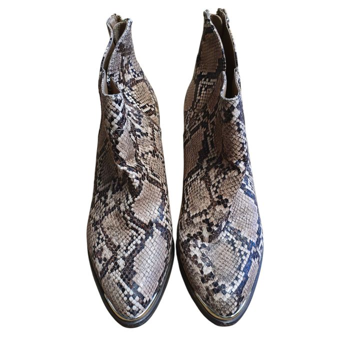 Buty Anna Field Botki Krótkie Kozaki Wzór Skóra Węża 39