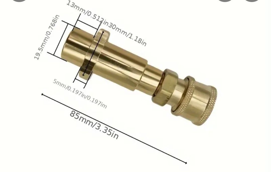 Adapter szybkozłącze Karcher K2 K3 K4 K5 K6 K7 zestaw dysz 1/4'' do my