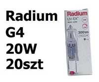 Żarówka Radium biała ciepła G4 20W 12V Made in Germany 20szt