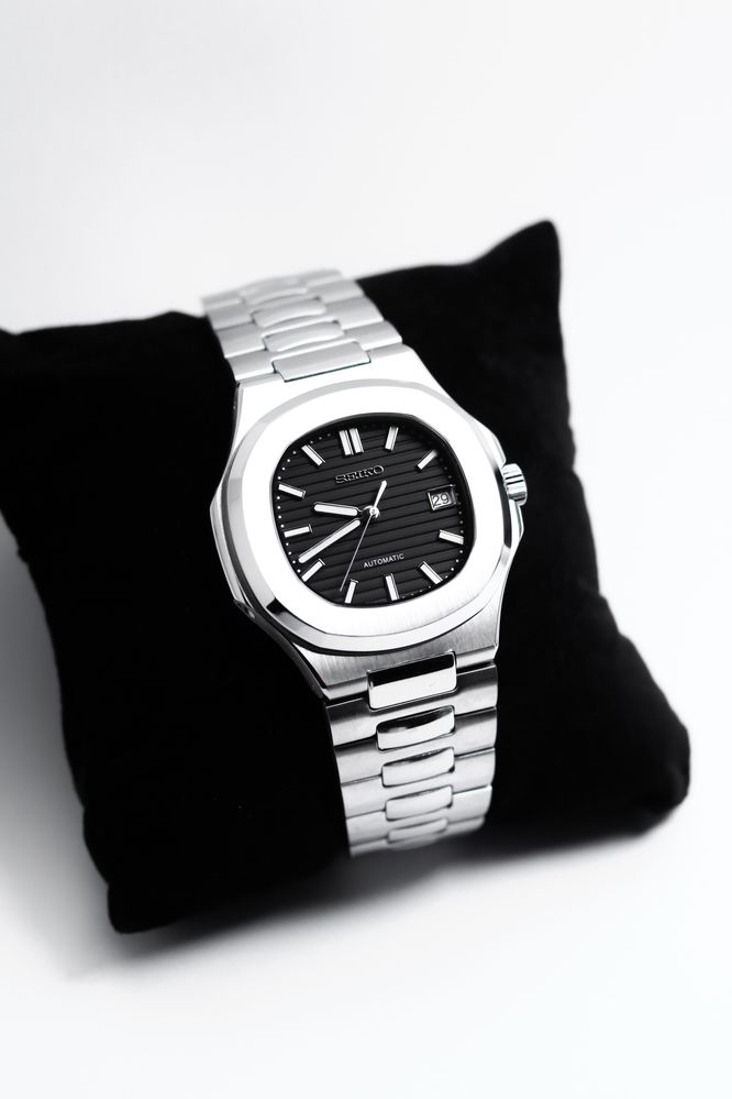 Zegarek Custom Seiko Mod Nautilus Black