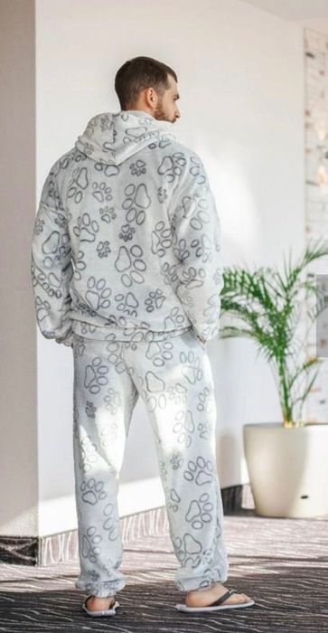 Тепла Піжама з принтом Лапки