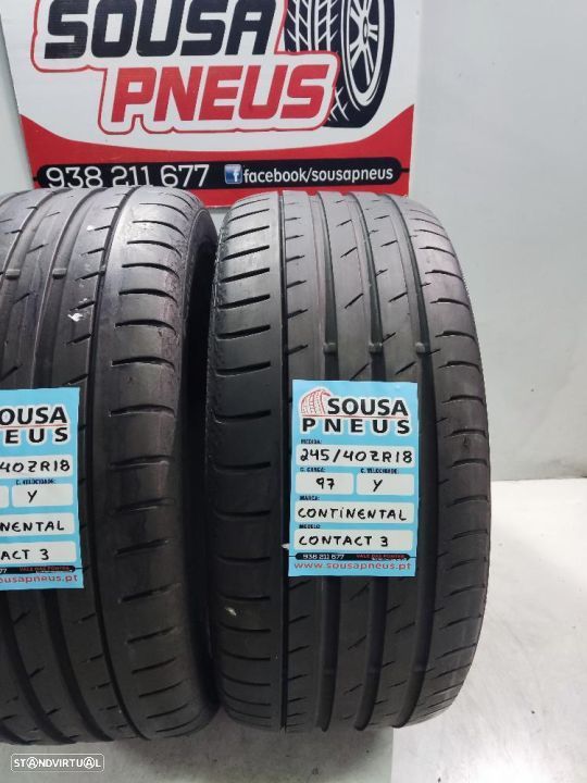 2 pneus semi novos 245-40r18 continental - oferta dos portes