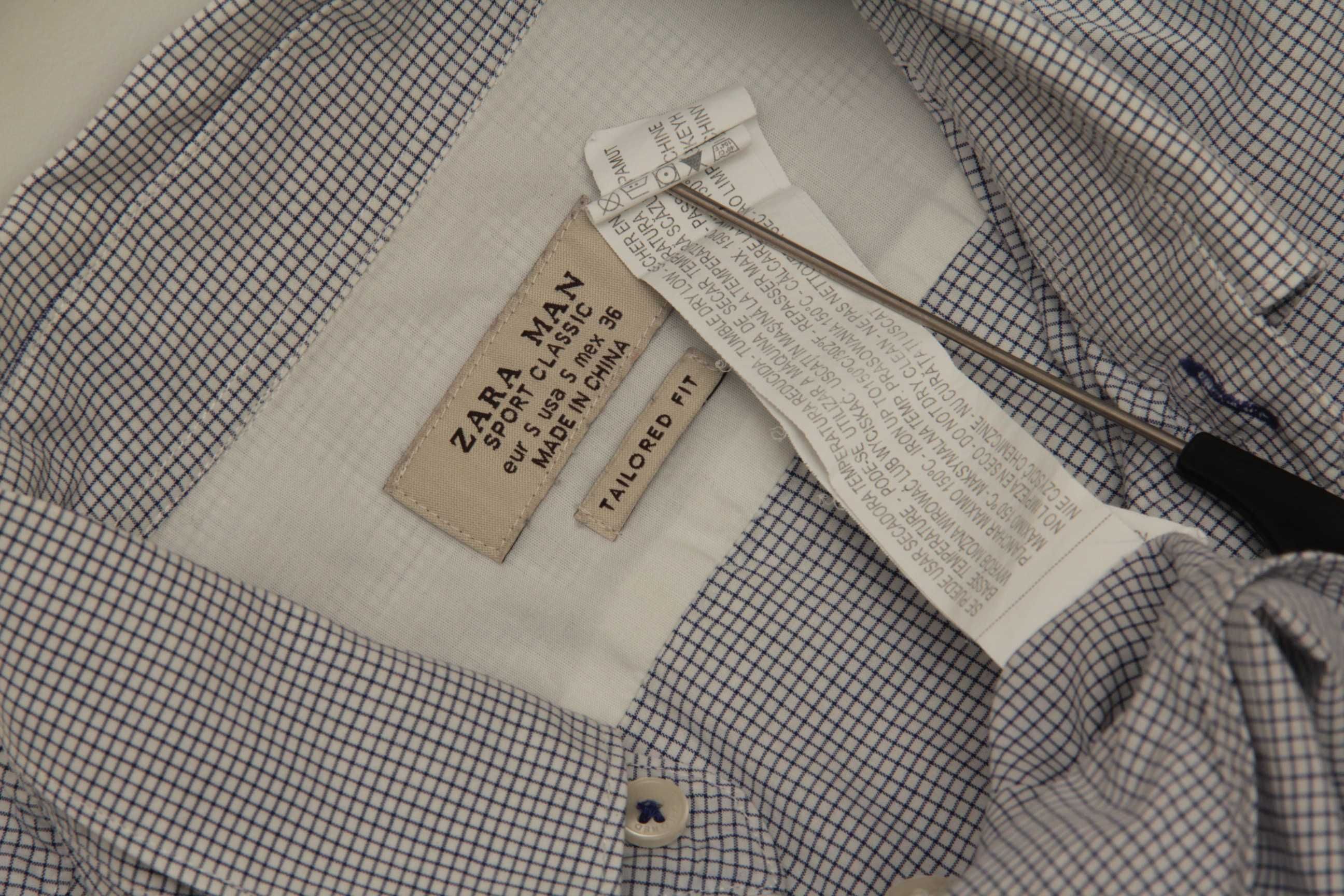 Zara Man рр S-M Tailored fit рубашка из хлопка