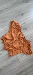 Crop top S musztardowy wiskoza len