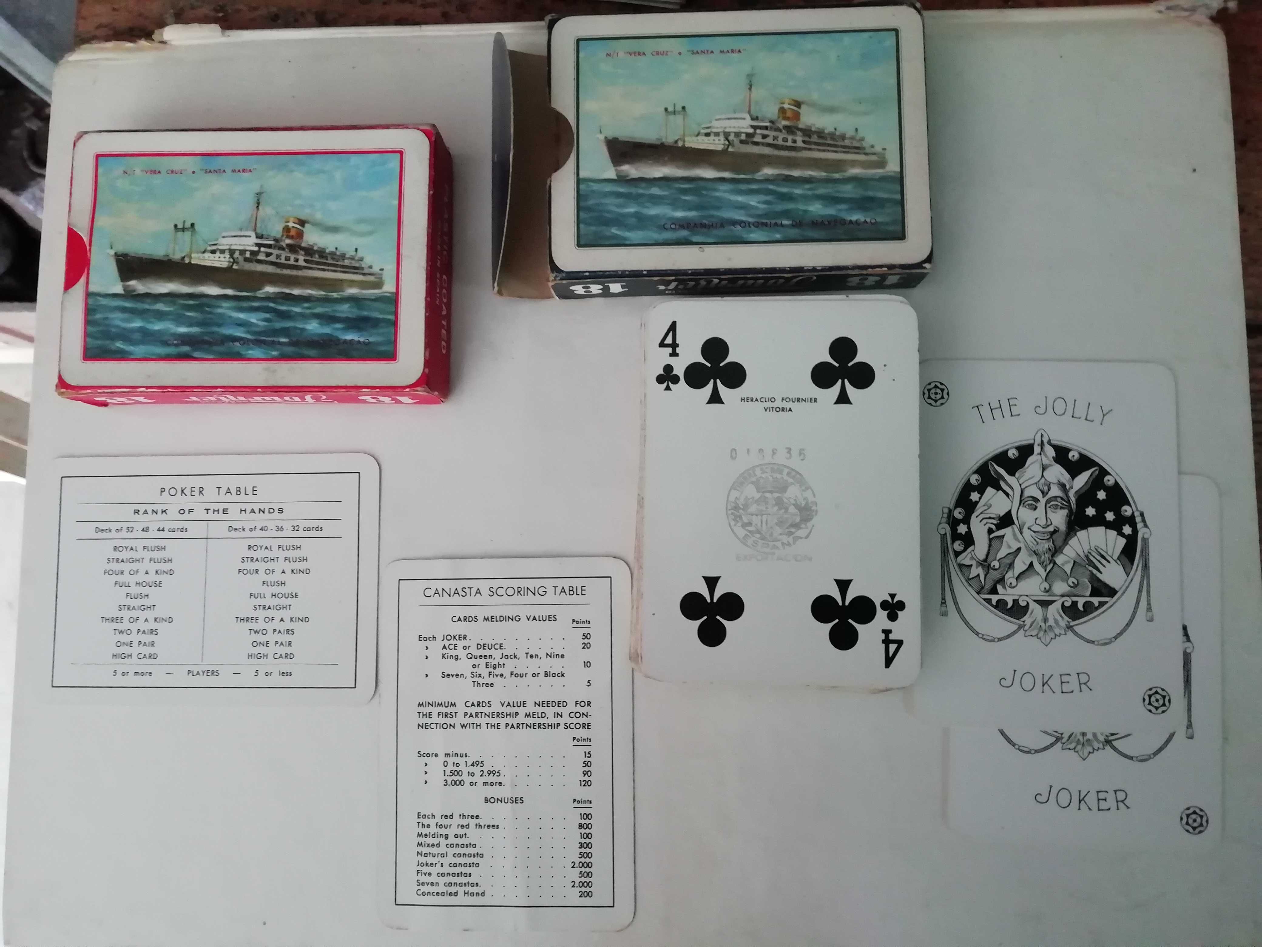 CCN - Santa Maria e Vera Cruz- Baralhos de Cartas brindes-completos