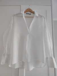 Lniana koszula oversize Zara rozmiar M