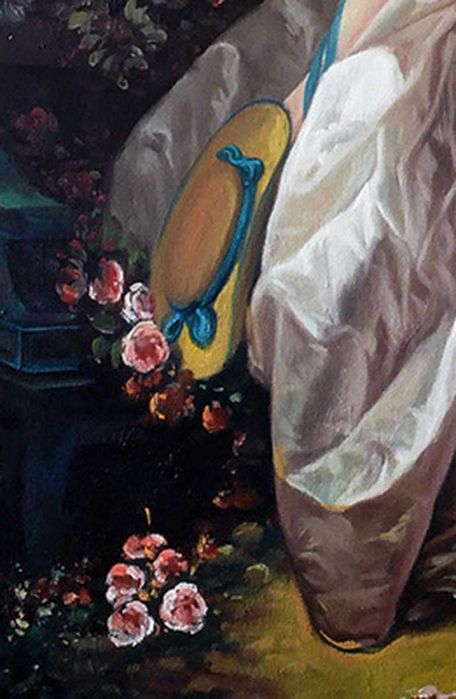 Quadro Pintura de uma Linda Princesa óleo s/tela