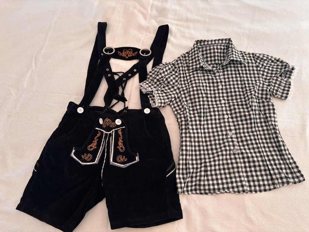 Vendo Traje Feminino Oktoberfest - Tamanho SM (Shorts + Blusa)