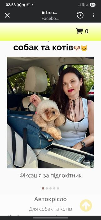 Автокрісло для собак