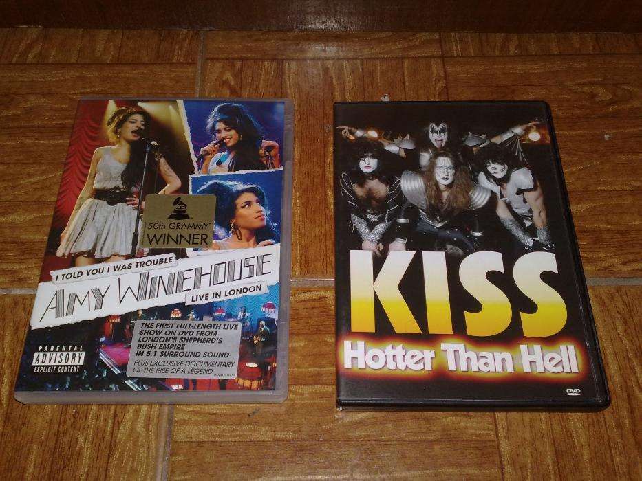 dvd musica Kiss e Amy Winehouse para colecionadores