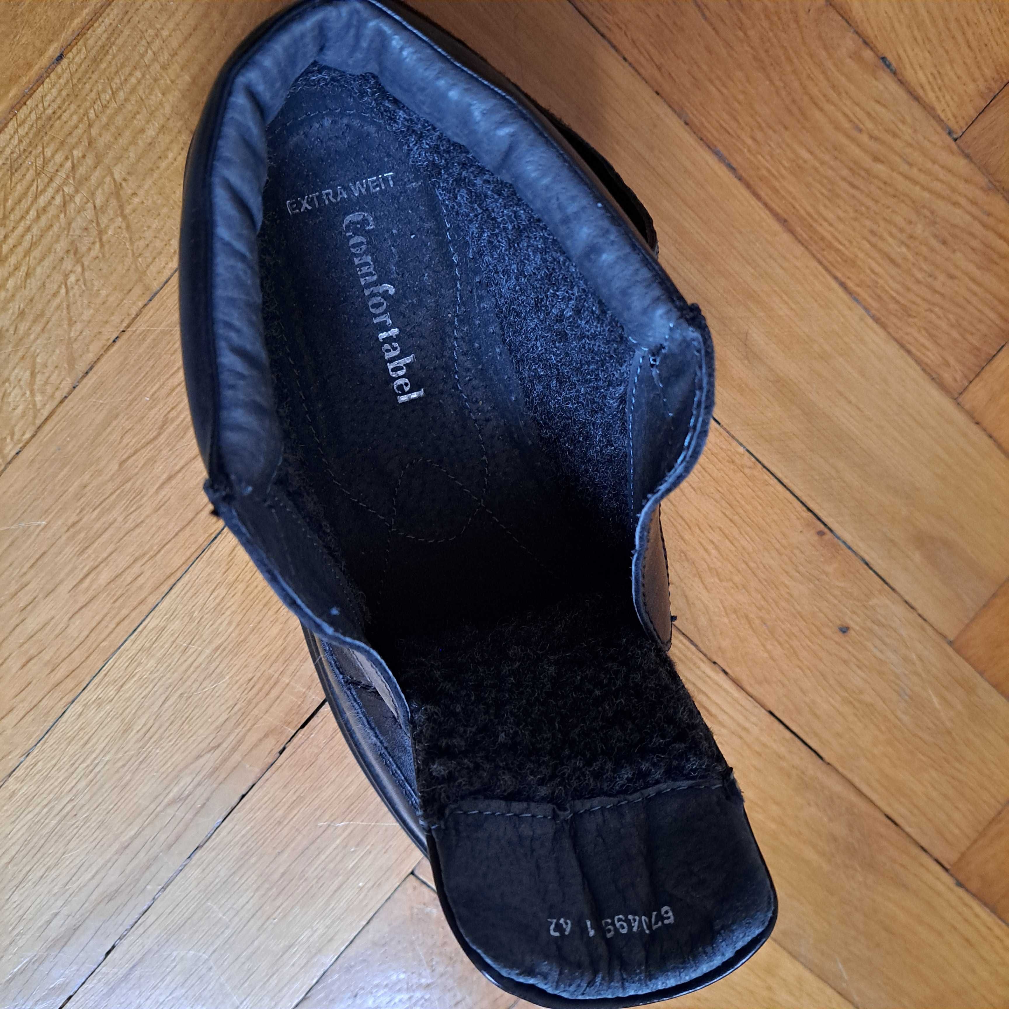 Zimowe botki trzewiki męskie COMFORTABEL 670499_1 czarne 43 szerokie