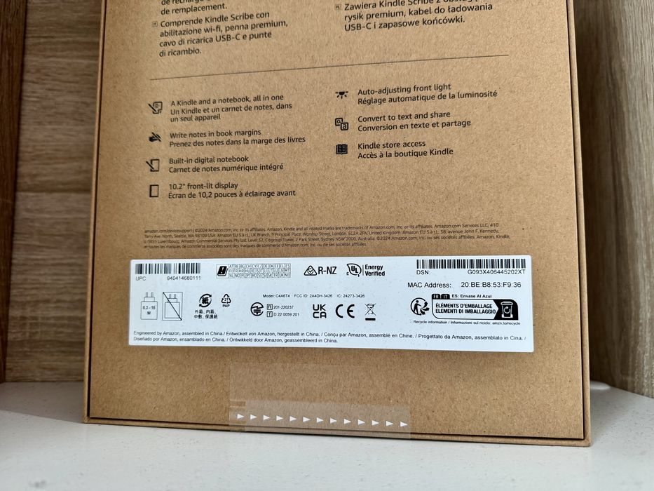 Електронна книга з підсвічуванням стилусом Amazon Kindle Scribe 64GB
