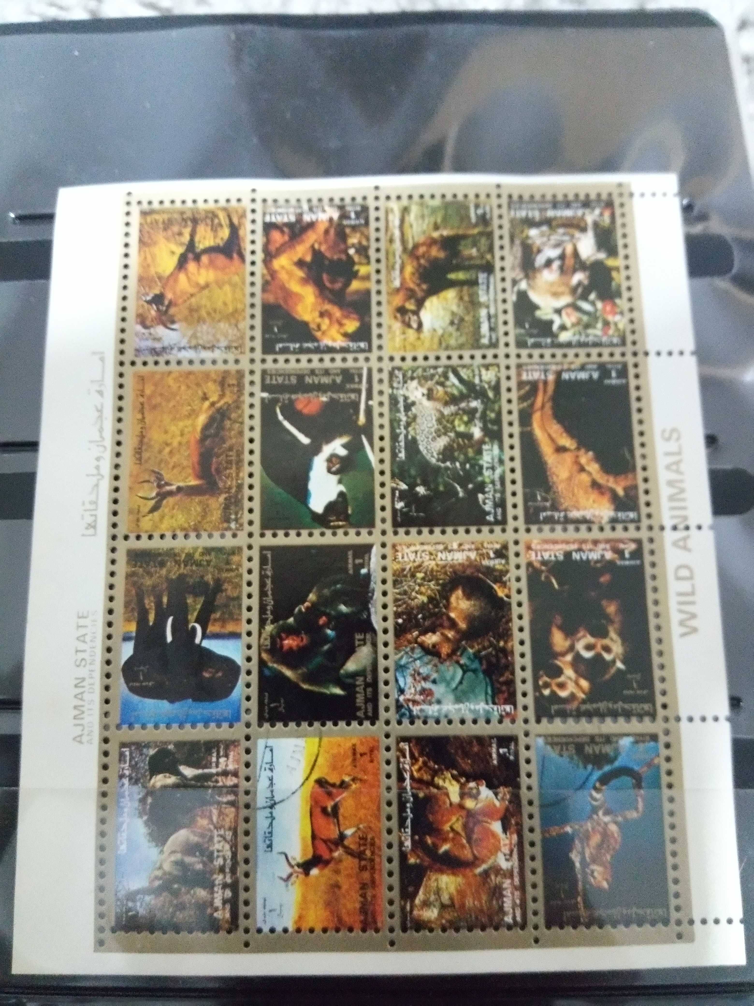 Album de selos com alguns conjuntos