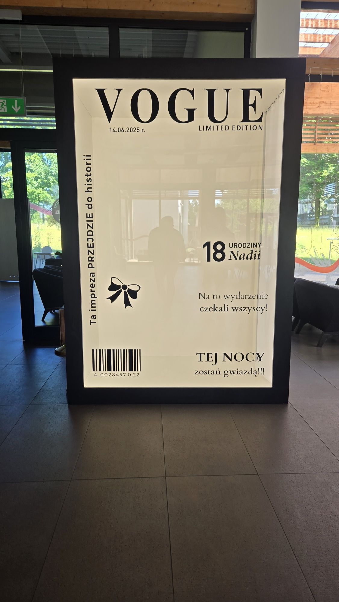 Photobox, ścianka, Fotobox Magazine Vogue
