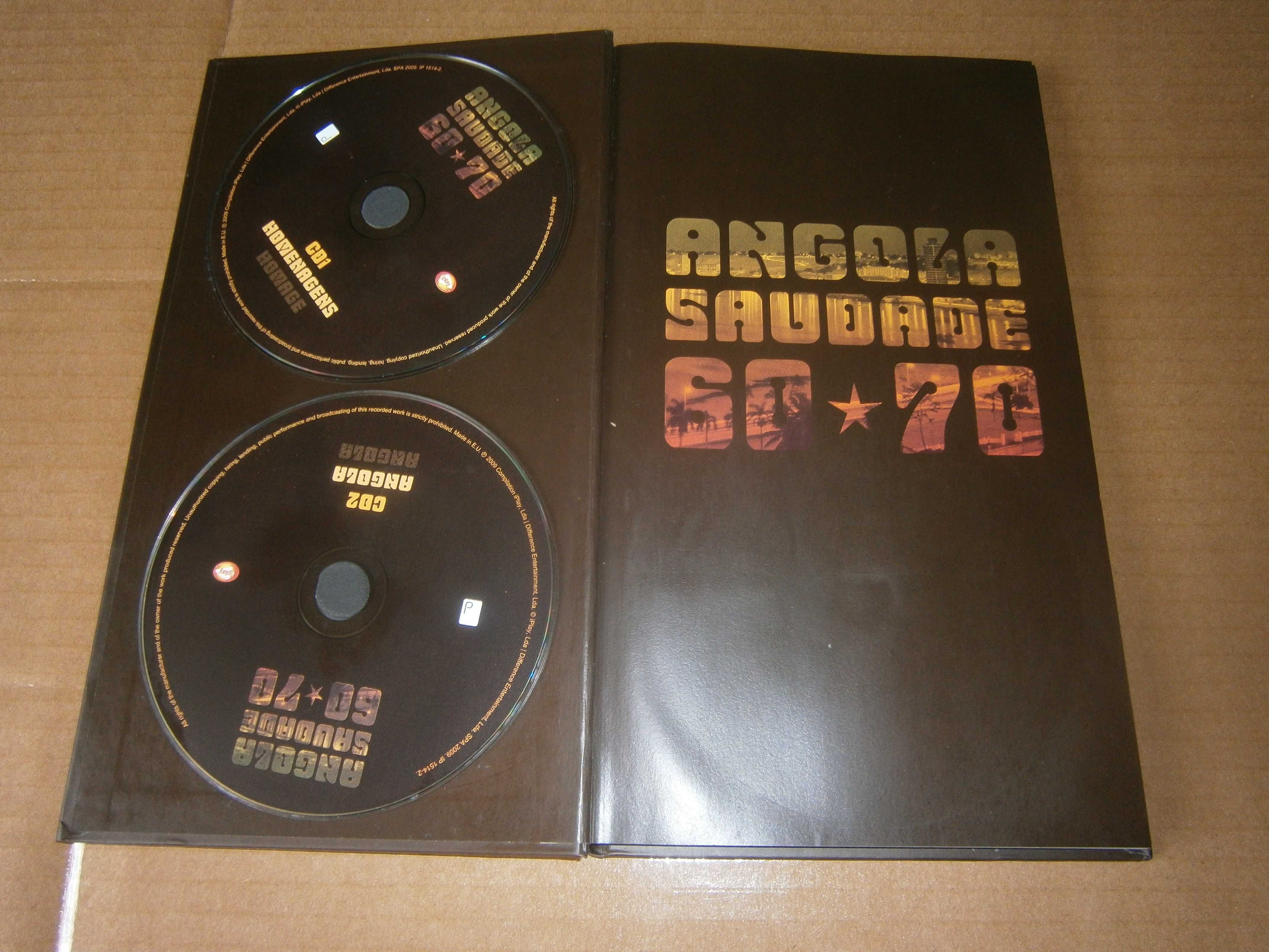 Various ‎– Angola Saudade 60-70  --  BOX com 4CDs e Livro em Bilingua