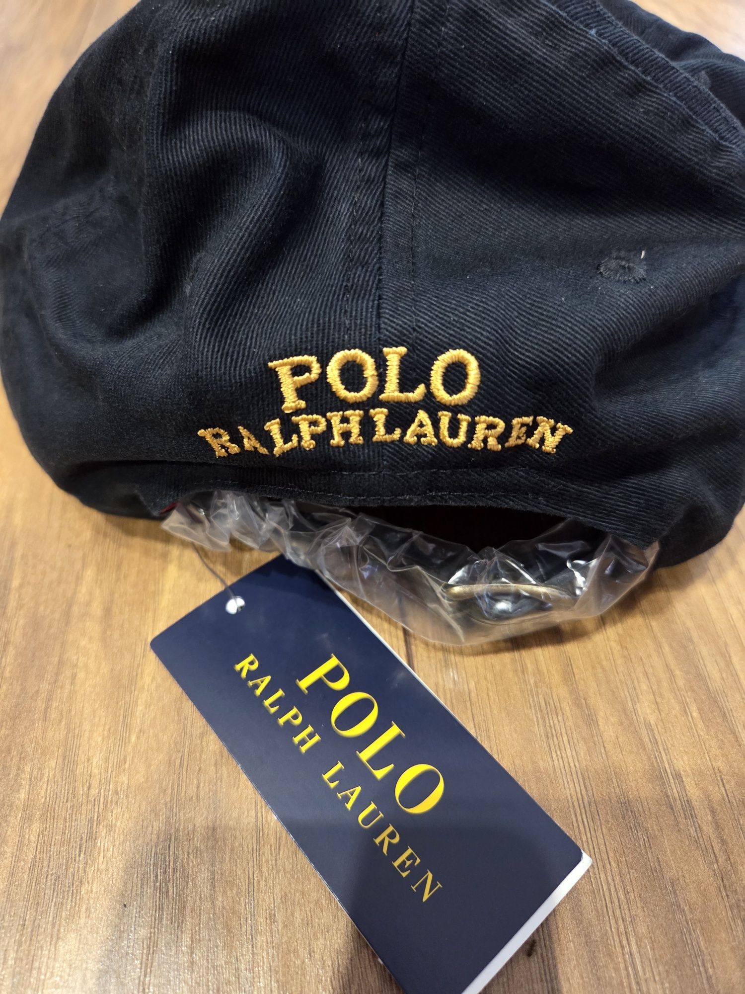 NOWA Czapka Polo Ralph Lauren z Daszkiem Czarna Bear Haftowane Logo