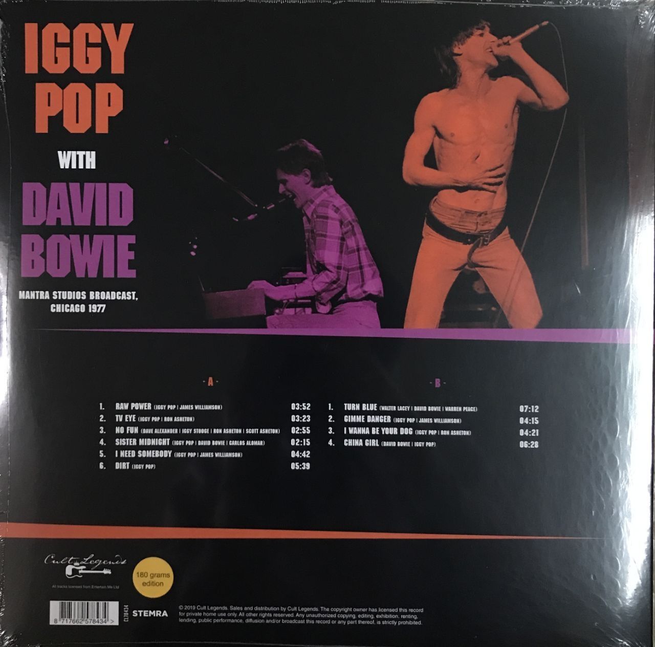 Винил Iggy Pop With David Bowie - "Mantra Studios Broadcast, Chicago